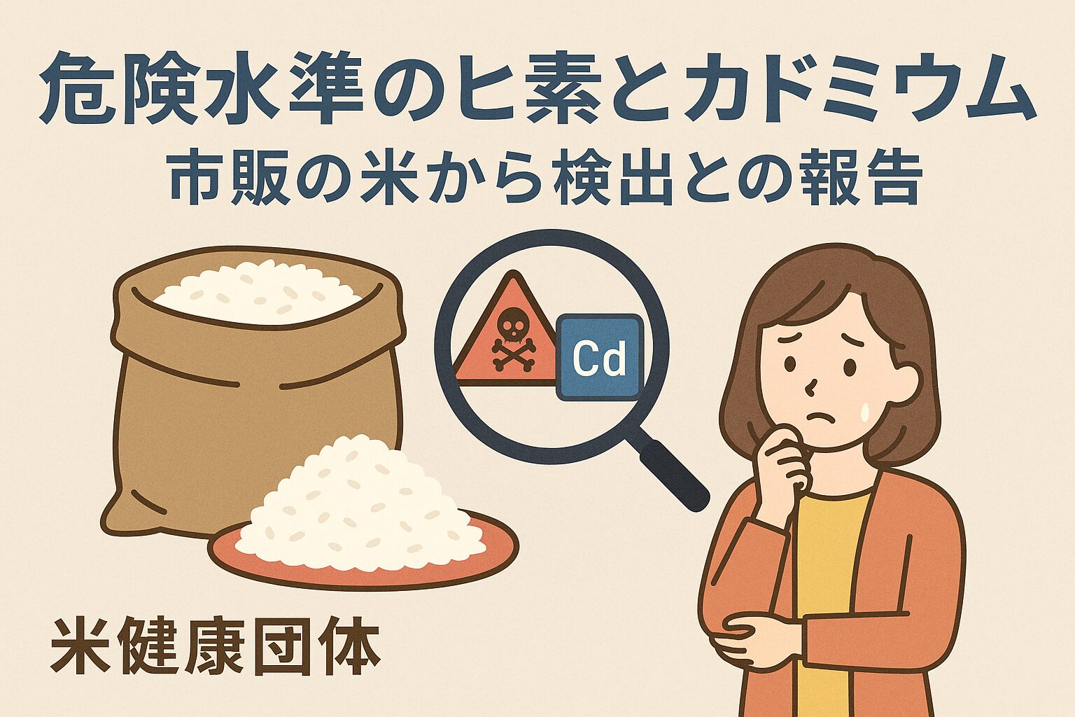 ヒ素とカドミウムが市販の米から検出？米健康団体が示した危険水準と安全対策