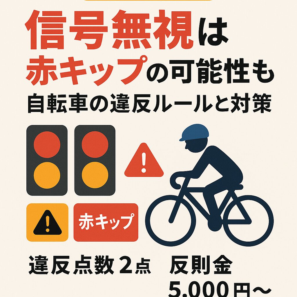 【2026年版】信号無視は赤キップの可能性も？自転車の違反ルールと対策