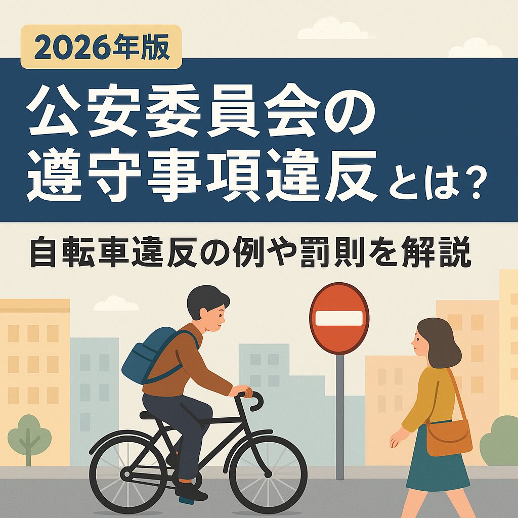 【公安委員会遵守事項違反】見逃されがちなルール違反にも注意