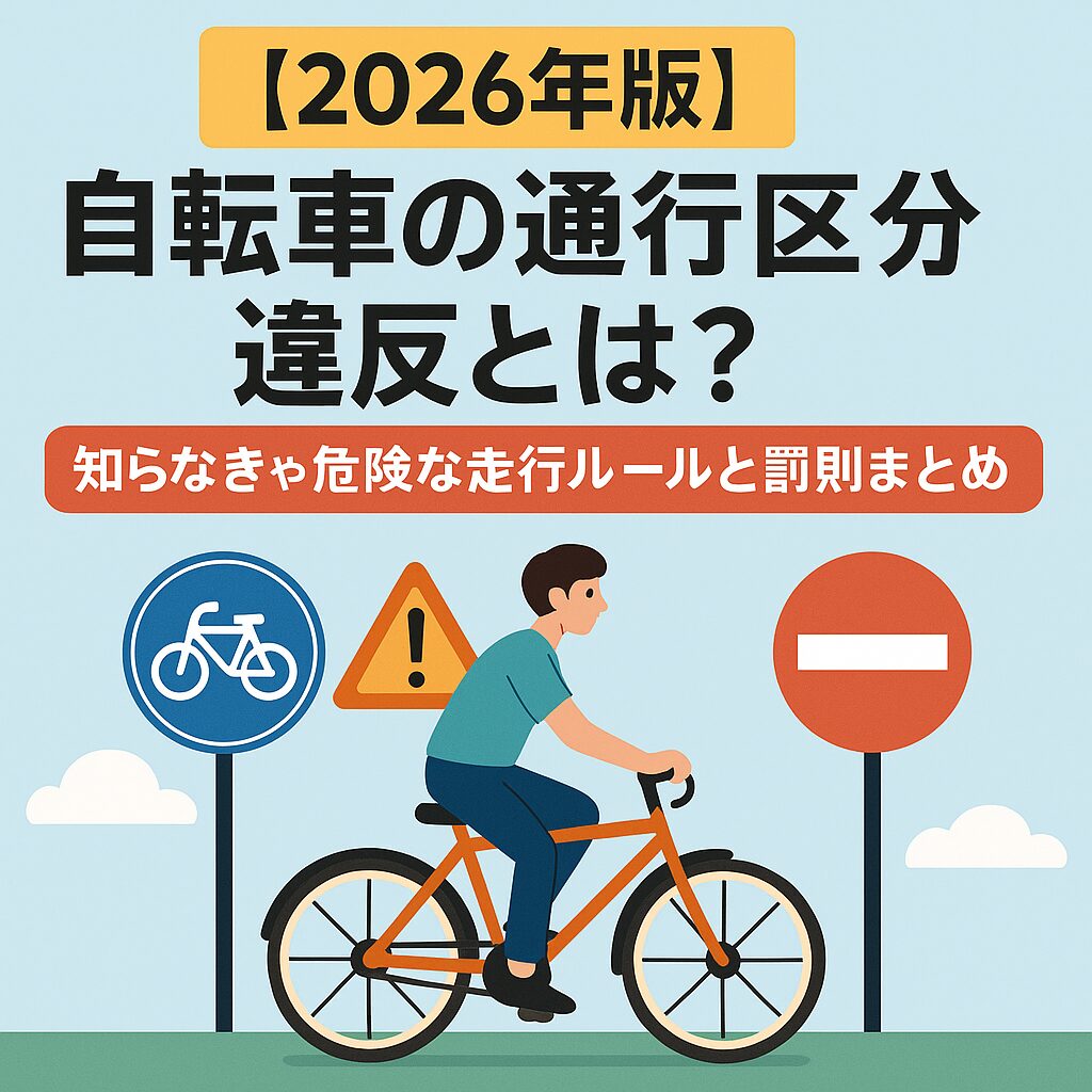【2026年版】自転車の通行区分違反とは？知らなきゃ危険な走行ルールと罰則まとめ