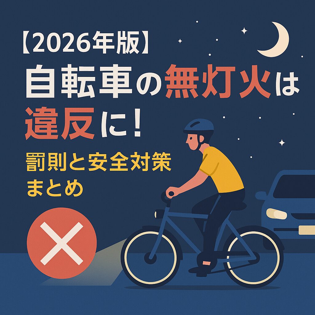 【無灯火運転】夜間のライト不使用は重大違反！罰則と安全対策