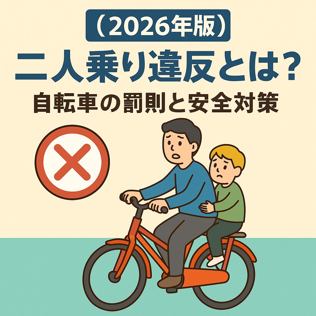 【二人乗り違反】～仲良しでもダメ？2026年から厳格化される二人乗りのルール～