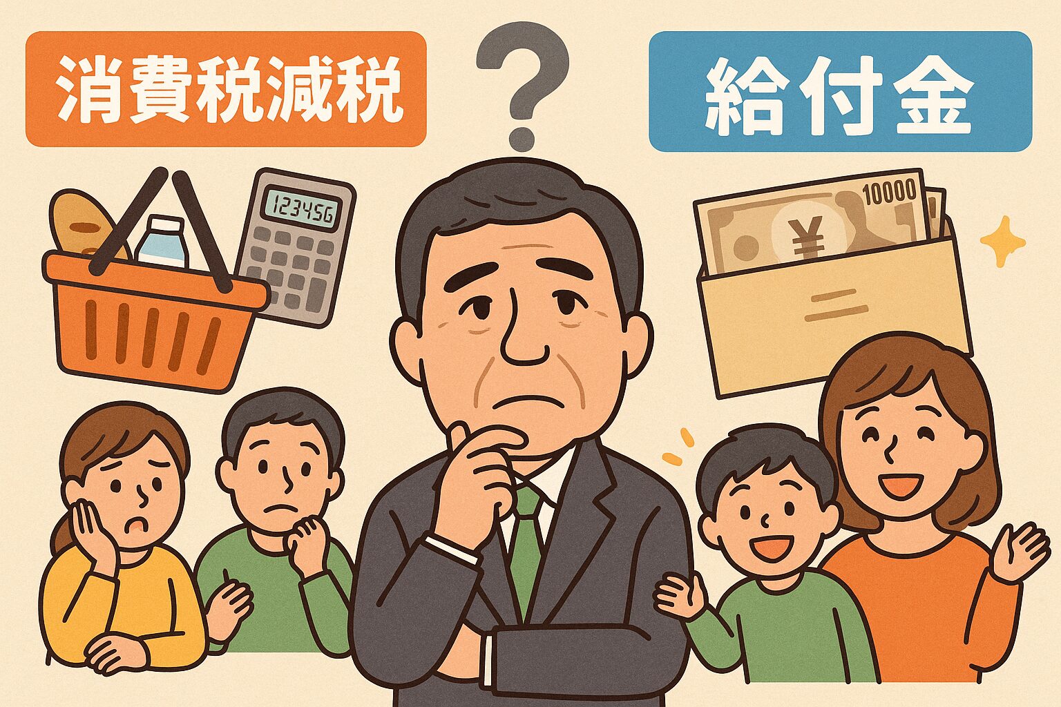 石破首相の“消費税減税は金持ち優遇”発言を徹底検証｜給付金2万円との違いと国民が本当に求める支援策とは？