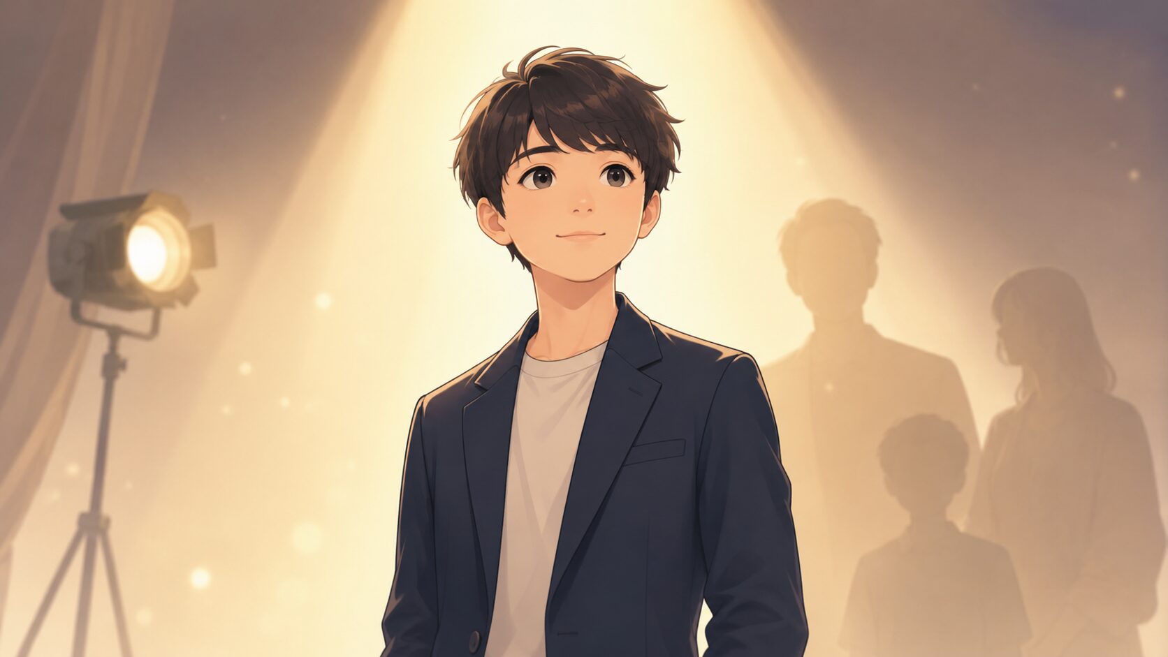 輝くステージの少年