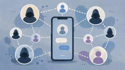 トクリュウの匿名性と流動性を表したイメージ