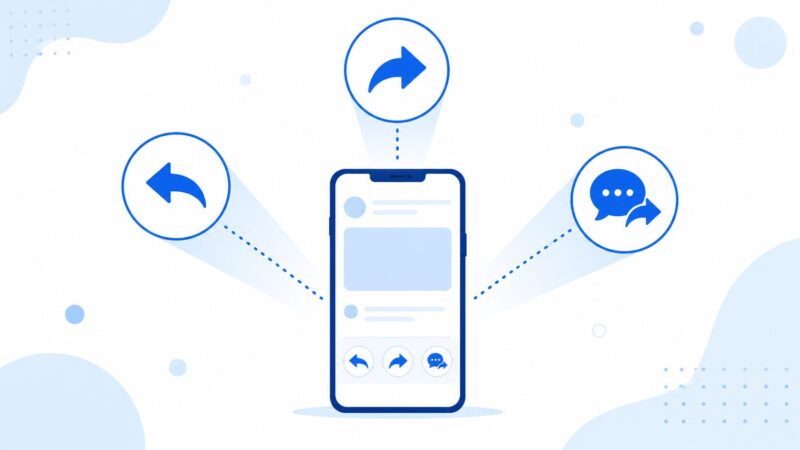 SNSで使われるポストやリプなどのネット用語を表したイラスト