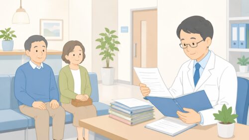 医師の証明書作成には確認作業が必要なことを伝える