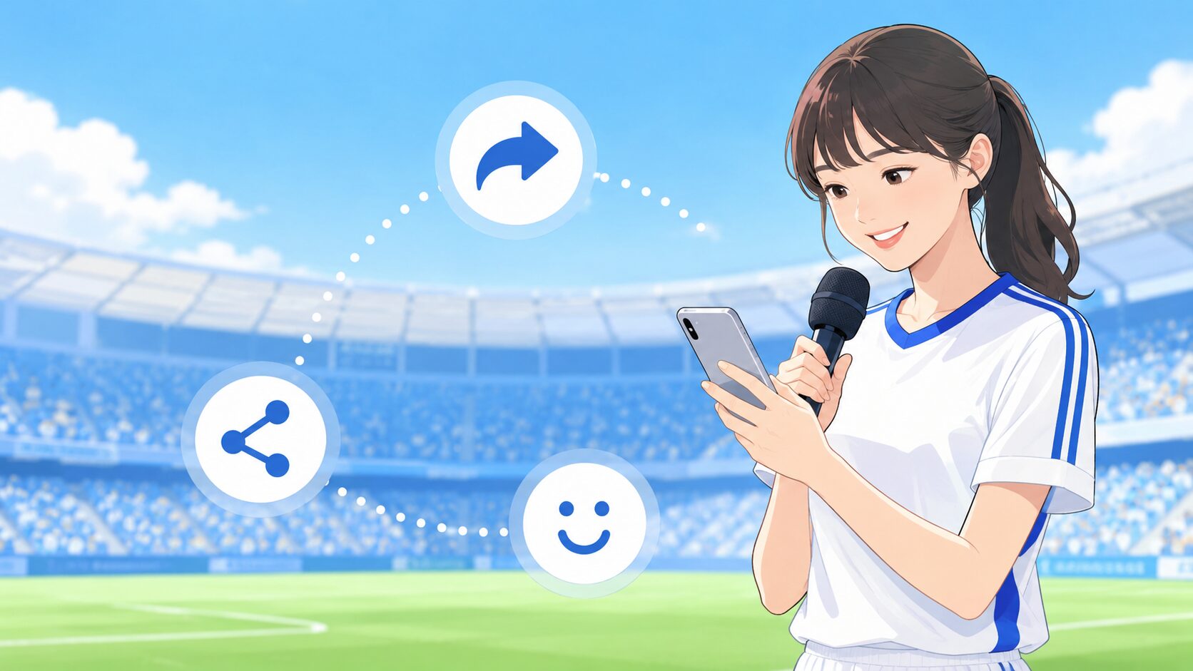 影山優佳さんのサッカー関連の話題と、ネット文化入門の記事であることを表現する
