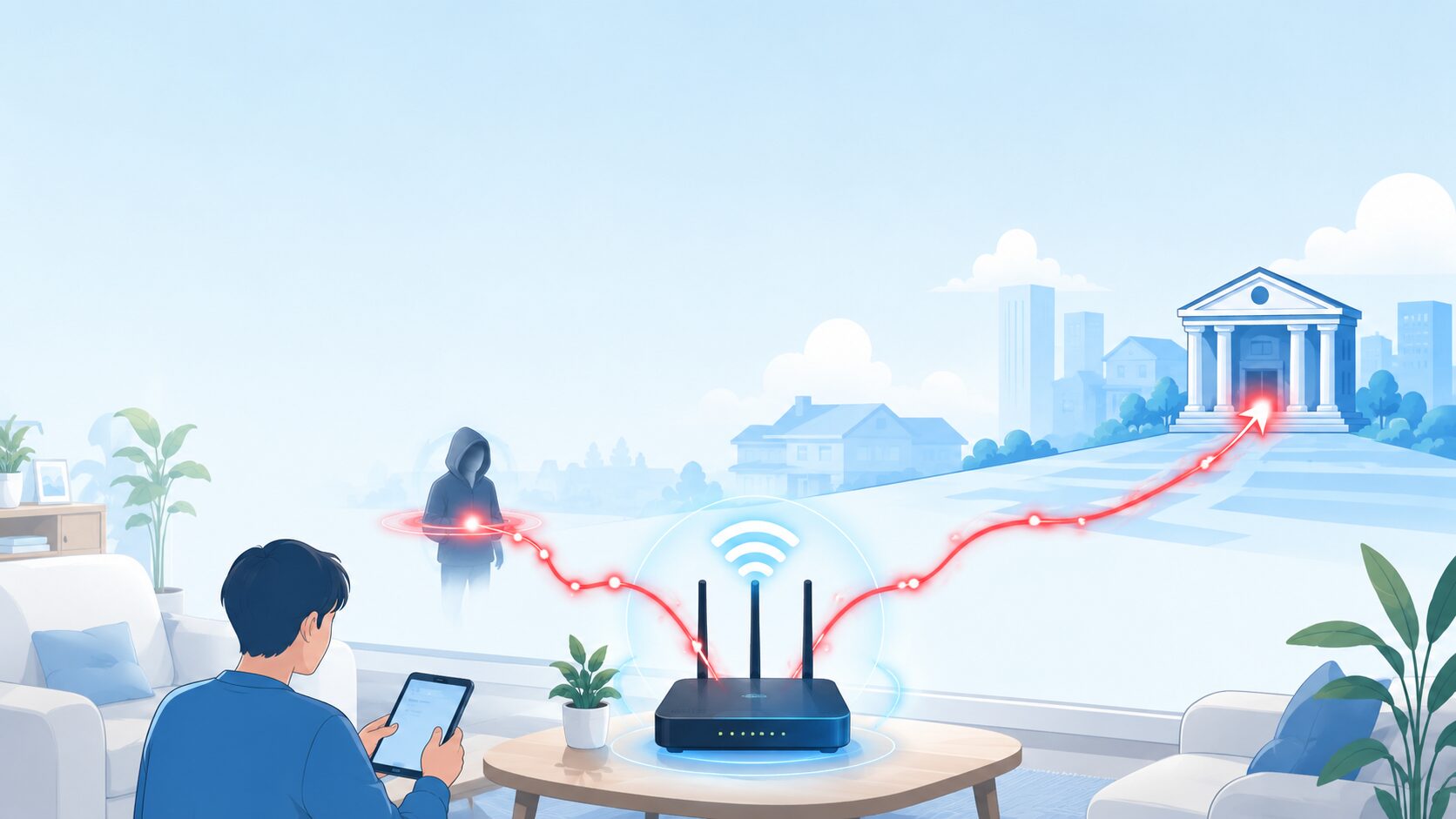 家庭用ルーターが知らないうちにサイバー犯罪の中継に使われる問題を、過度に恐怖をあおらず伝える
