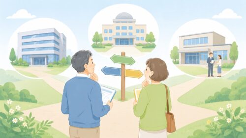 退職後の3つの選択肢を視覚的に伝える