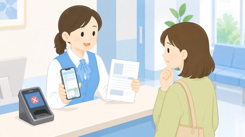 カードリーダーのエラー時にも代替手段があることを伝える