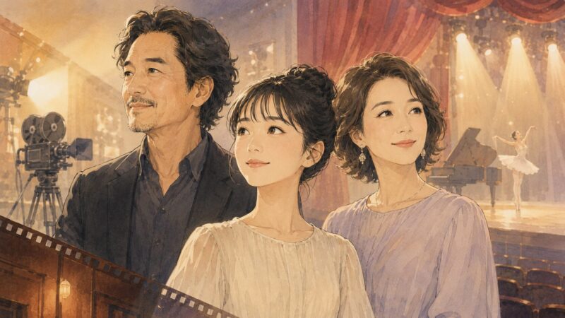 父、母、娘の関係を視覚的に伝える