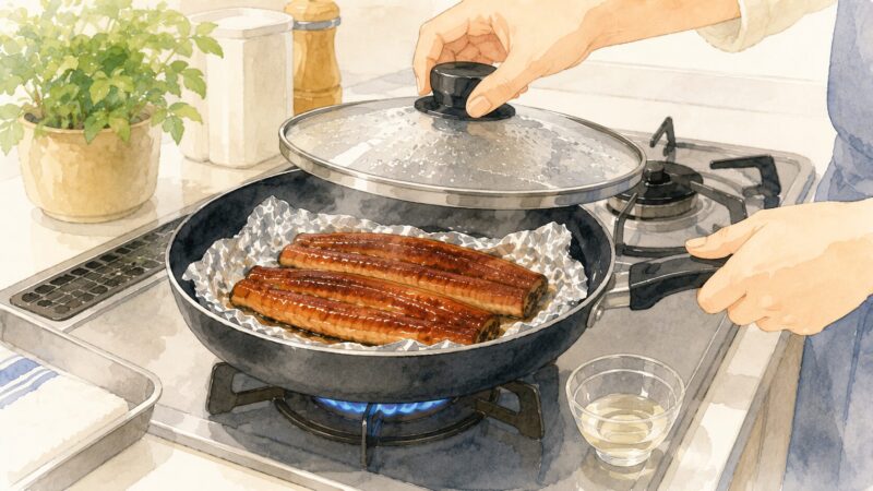 フライパンでの温め方を分かりやすくする