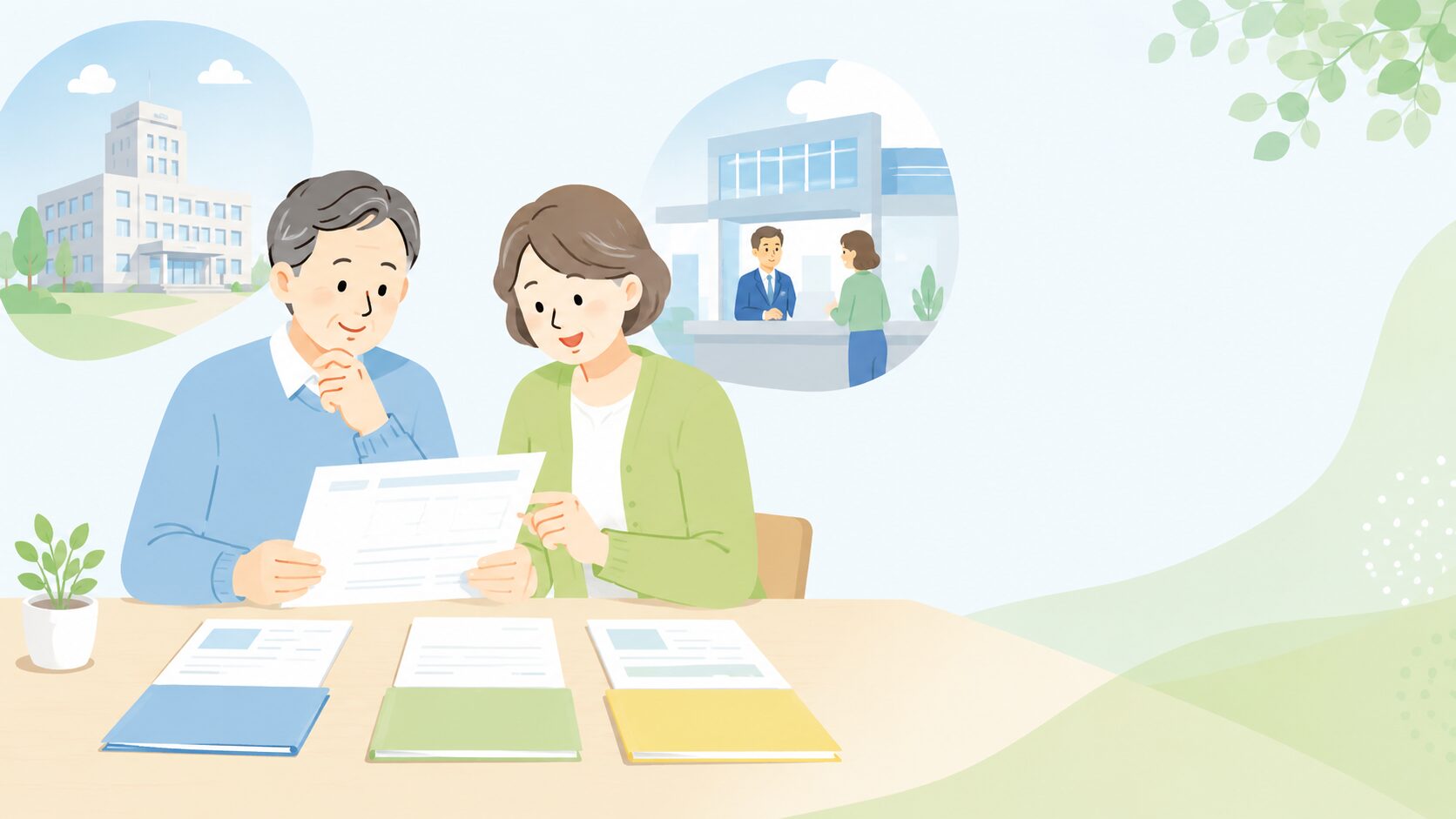 退職後の健康保険を3つの選択肢から比較する記事だと伝える