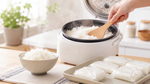 炊き上がったご飯の正しいほぐし方と、食事・冷凍保存を解説