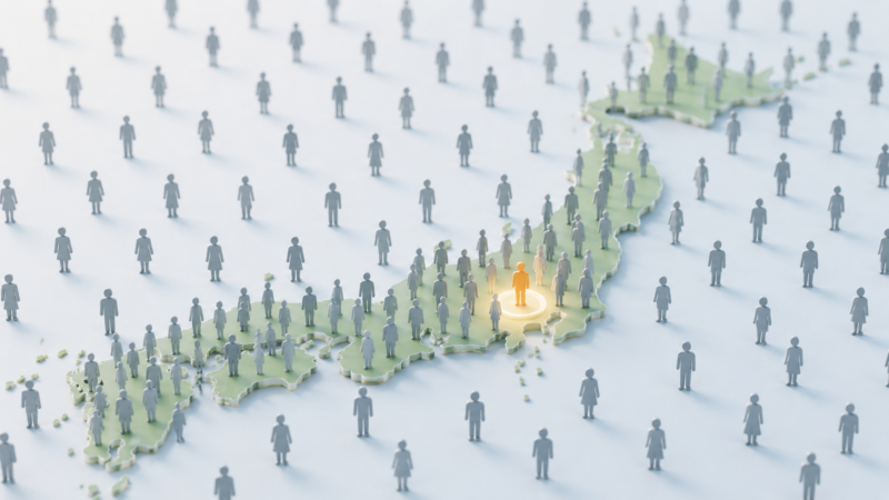 日本全国から対象者が選ばれるイメージ