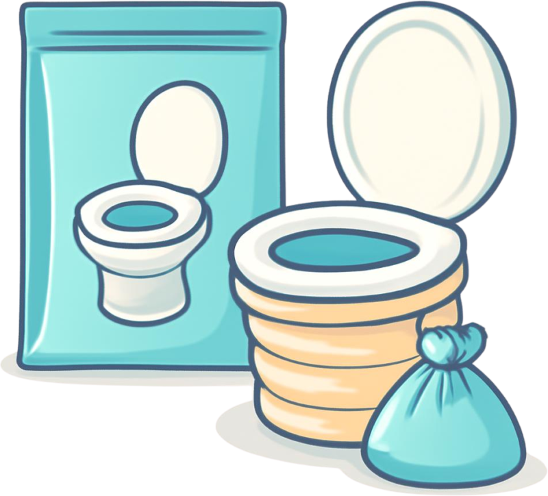 携帯トイレの使用イメージ