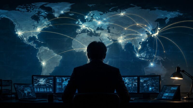 世界各地に存在するモニターとアリの関係を分かりやすく表現する