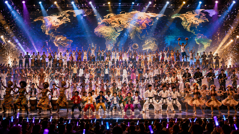 総勢130人の大規模パフォーマンス