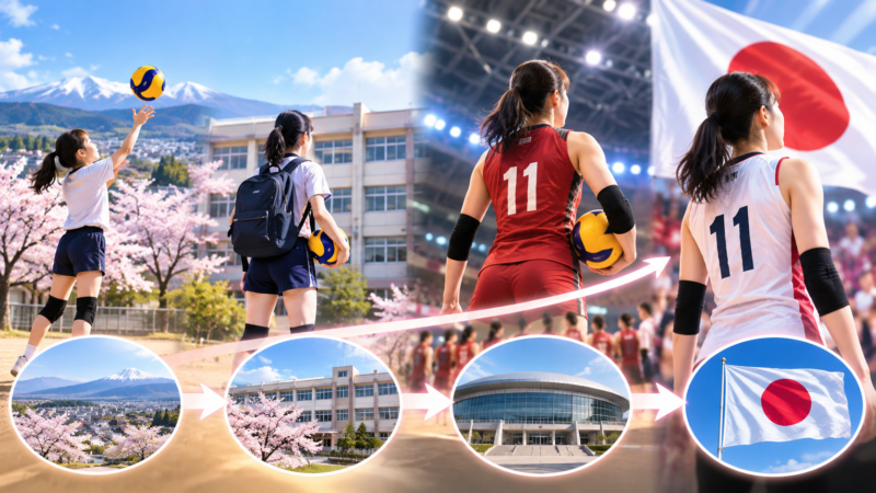 鴫原ひなたの学歴とバレーボール経歴をイメージした画像