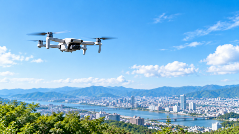 二等無人航空機操縦士の国家資格をイメージしたドローンのイラスト