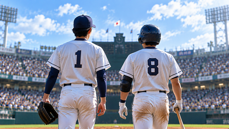 高松商業高校時代に浅野翔吾とともに甲子園を戦った渡辺和大をイメージしたイラスト