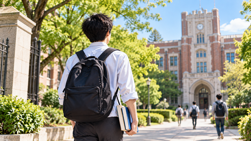 大学で学ぶ男子学生のイメージ