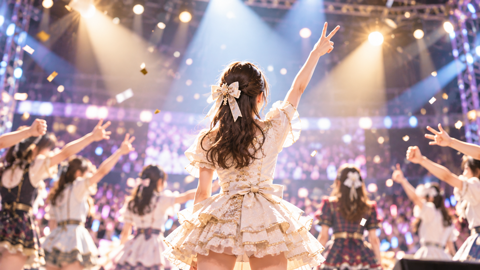 AKB48のじゃんけん大会で優勝しセンターを務めた内田眞由美さんをイメージしたイラスト