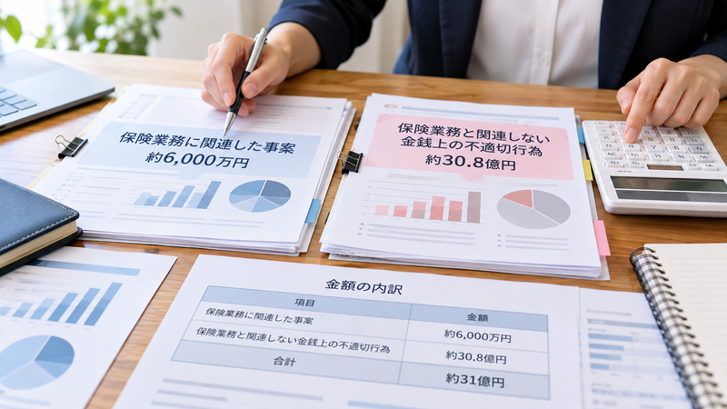 プルデンシャル生命の約31億円の金銭問題の内訳を整理するイメージ