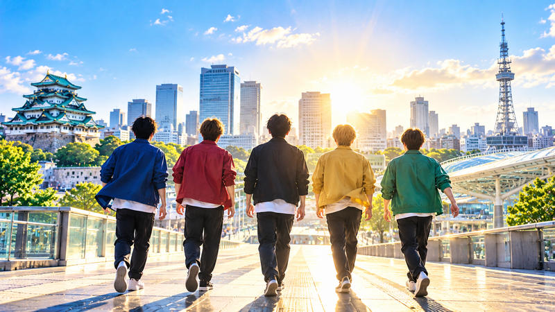 新しいグループ名で再出発する5人をイメージした風景